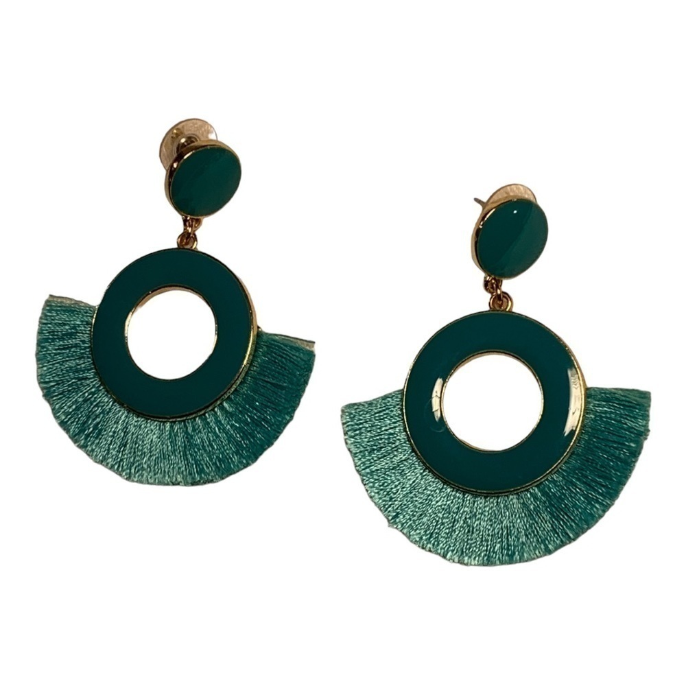 Sugarfix Teal Gold Tassel Earrings SALE
